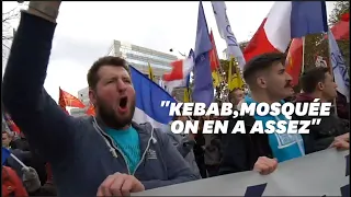 A la manif "stop islamisme", on a surtout entendu des slogans anti-immigrés et anti-islam