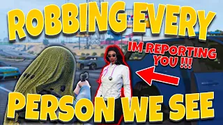 I Spent 24 Hours Robbing Everyone in GTA RP