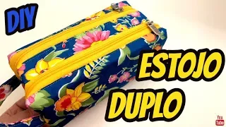 Estojo Duplo / Necessaire Dupla - JEITO MAIS FÁCIL - passo a passo (2 zíperes)