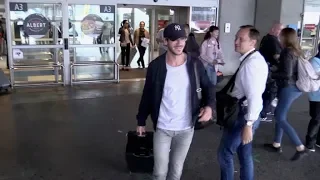 EXCLUSIVE : Gaspard Ulliel arriving at Nice airport for Cannes Film Festival