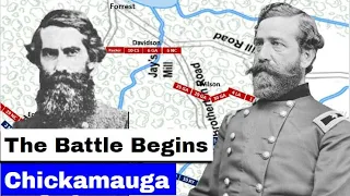 Battle of Chickamauga, Part 3 The Battle Begins | Animated Battle Map