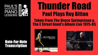 Thunder Road Piano Tutorial By Bruce Springsteen & The E Street Band