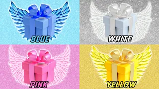 Choose Your Gift 🤩💝🤮 4 Gift Challenge - Blue - White - Pink - Yellow