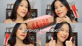 Review + swatches OMG glassy lip tint di kulit medium tan