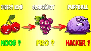 Cherry Bomb vs Grapeshot vs Puffball vs Zombies - Who is best? PvZ 2