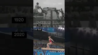 The balance beam 100 years apart. 😮 Antwerp 1920 - Tokyo 2020