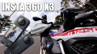 Insta360 X3 mounted to the BMW R1250GSA