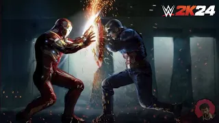 Ironman VS Captain America Last man standing match - WWE 2K24 4K60 PS5