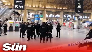 Armed police evacuate Paris Gare du Nord station as 'knifeman injures six'