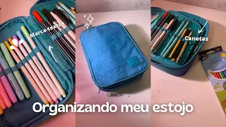 Organizando meu estojo | 2024 - organização material escolar 📚 🎓📍