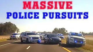 MASSIVE Police Pursuit & Pit Maneuvers. High Speed Chase.