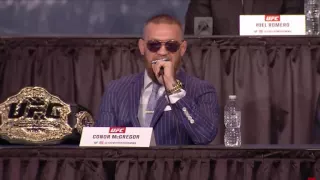 UFC 205 Press Conference Conor McGregor: Who the fuck is that guy?!