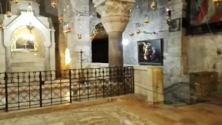 Here St. Helena found the True Cross of Jesus Christ. The Church of the Holy Sepulchre, Jerusalem