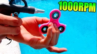 FIDGET SPINNER A MÁXIMA VELOCIDAD !! 1000RPM (PODRÁ SALTAR EL AGUA Y CRUZAR LA PISCINA?)