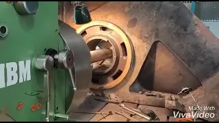 Machining Operation on Original KARAM 110mm Horizontal Boring Machine.