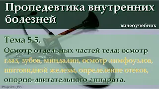 Тема 5.5. Осмотр при патологии опорно-двигательного аппарата.