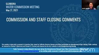 Water Commission Special Meeting  | May 27, 2021