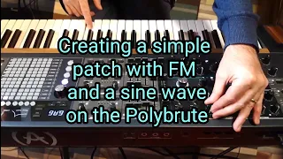 Make a patch using FM and a sine wave on the Polybrute