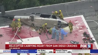 Helicopter Transporting Donor Heart Crashes On Helipad At SoCal Hospital