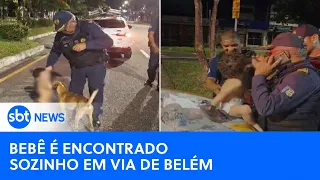 Bebê de 1 ano foge de casa e é encontrado com cachorro caramelo