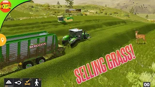 Making Straw Bales and Selling Grass! Animals Farm FS20