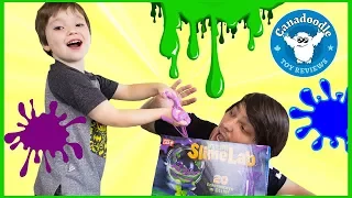 IT'S ALIVE SLIME LAB! DIY Gross Slime Experiments for kids Snot Slime Blob Slime Canadoodle