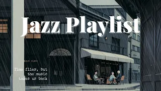 A cup of coffee on a rainy day, Relaxing and Cozy Jazz Playlist. music without lyrics 🌧