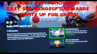 Gears POP! Microsoft Rewards Punch Card Overview - Easy 500 Rewards Points Up for Grabs!