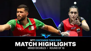 Chaichi/Nasri vs Gnanasekaran/Batra | XD R16 | WTT Contender Tunis 2023