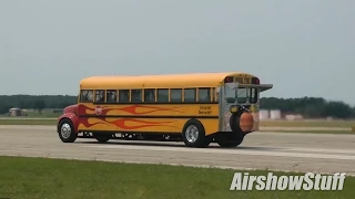 On The Runway: Skip Stewart, Kyle Franklin, and Jet-Powered School Bus - Battle Creek Airshow 2015