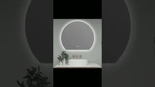 SYF half moon syle led mirror, offer u elegant and fashion decor idea#ledmirror #fyp #homedecor