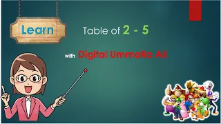 Table of 2 to 5 | Table of Two to Five | Learn Multiplication Table of 2 - 5 | #tableof2to5  #table