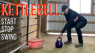 Kettlebell Start Stop Swing for glute development. Ideal for equestrians and dirt bikers