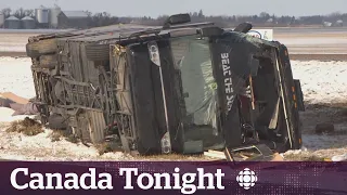 Members of Shania Twain's crew taken to hospital after bus rolls over in Sask.