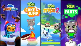 Talking Tom Hero Dash Titanium World Update Vs Tom Cake Jump Vs Tom Jetski 2 Vs Talking Tom Farts