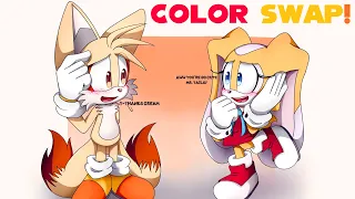 Tails and Cream Swap Colors! - Tails x Cream Sonic Comic Dub Compilation