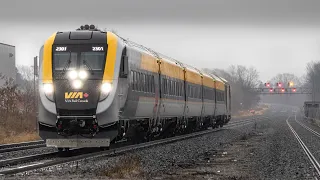 Fast trains through Danforth GO! GO transit  & VIA rail + New VIA Siemens set! December 17, 2023