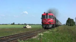 Тепловоз ТЭП60-0926 близ ст. Винчай / TEP60-0926 between Vinčai and Budviečiai with tourist train