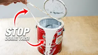 STOP Throwing Away Half-Used Dried-Up Paint Cans! How To Fix It To Last Forever! Tips & Tricks!