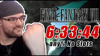 FF7 any% No Slots Speedrun in 6:33:44 [World Record and big sub 35 Goal!]