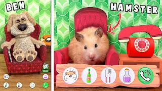 How to Make My Hamster Talking Ben 🐹 Cardboard Game DIY