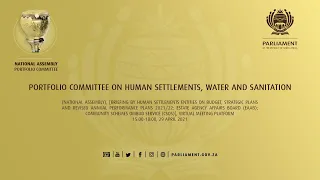 Portfolio Committee on Human Settlements, Water and Sanitation