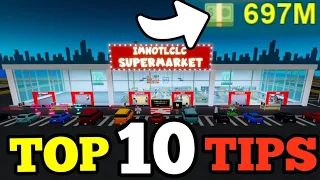 My Supermarket ROBLOX TOP 10 TIPS & TRICKS how I MAKE MONEY & MORE CUSTOMERS