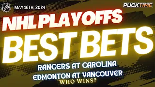 2024 NHL Playoffs Picks & Predictions | Rangers vs Hurricanes | Oilers vs Canucks | PuckTime May 16