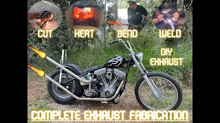 Complete Custom Exhaust Fabrication. Harley Davidson DIY Exhaust From Scratch.