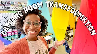 Camp Room Transformation | multiplying fractions by a whole review | Elementary Teacher Vlog