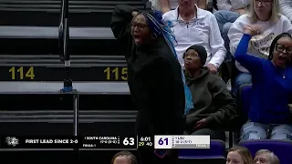 Aliyah Boston HYPE After Kamilla Cardoso's Bucket + The Foul | #1 South Carolina vs #9 LSU Tigers