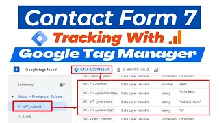 Contact form 7 tracking with tag manager | Send data GTM to GA4 | rakibul ga4