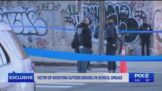 Victim of shooting outside Brooklyn school speaks out