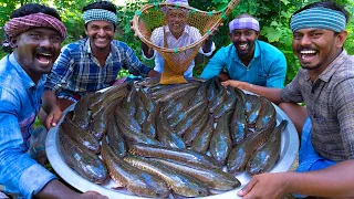 SNAKEHEAD MURREL FISH | Viral Meen | River Fish Fry Cooking  In Village | Village Fish Fry Recipe